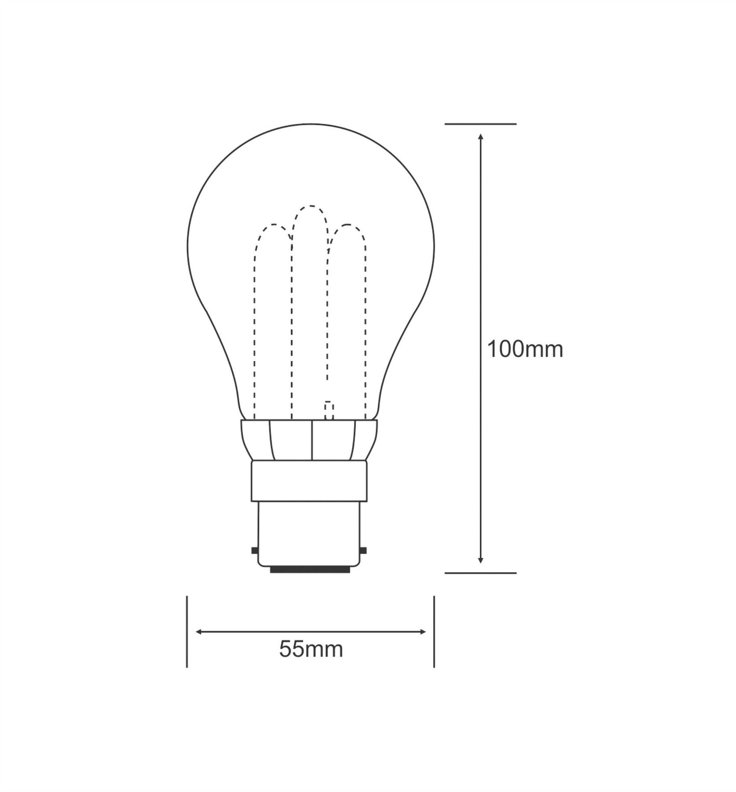Luxram Super Mini GLS B22 9W 2700K Compact Fluorescent Compact
