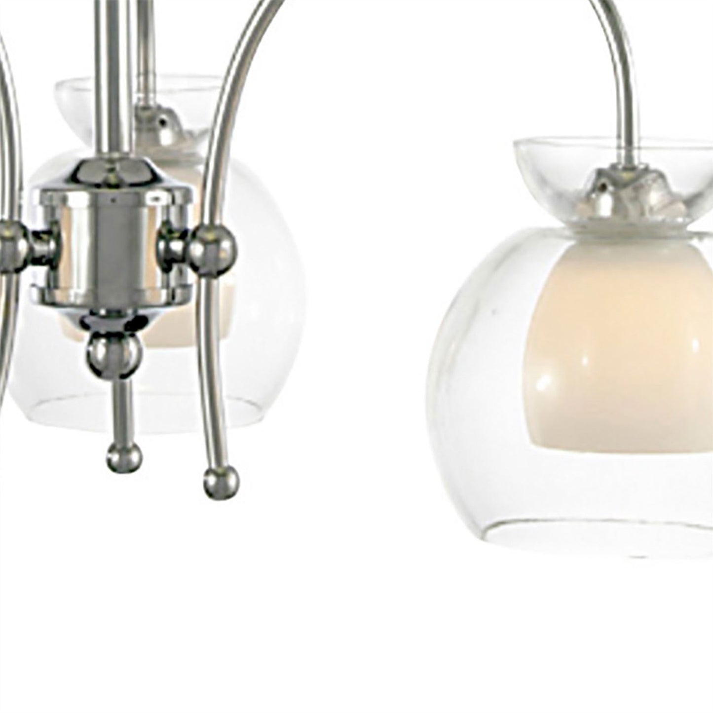 Diyas Malvina 36cm /Semi Flush 3 Light G9 Polished Chrome/Clear Glass Ceiling Pendant Light Fitting