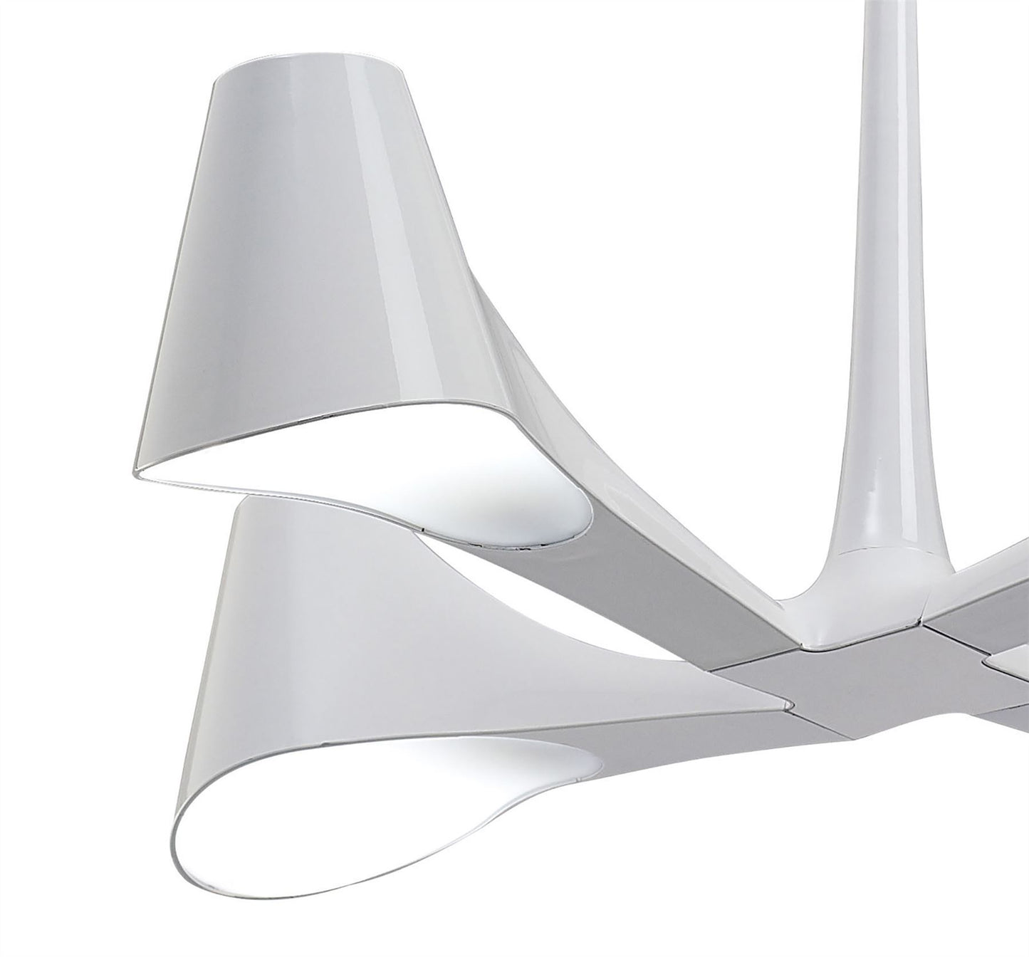 Mantra Ora 72cm Telescopic Convertible To Semi Flush 4 Light E27, Gloss White/White Acrylic/Polished Chrome, CFL Lamps INCLUDED