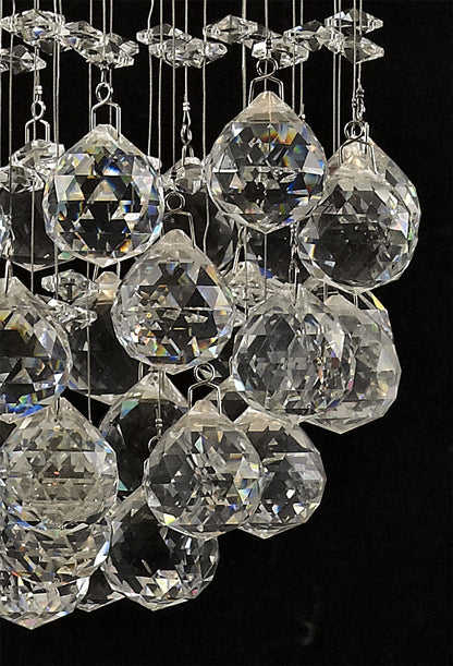 Diyas Colorado 25cm  Cluster 1 Light GU10 Polished Chrome/Crystal Ceiling Pendant Light Fitting