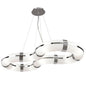 Mantra Guss GU10 Guss Rectangular Pendant GU10 8 Light L1/SGU10 Infinity Shape, Polished Chrome/White Acrylic, CFL Lamps INCLUDED