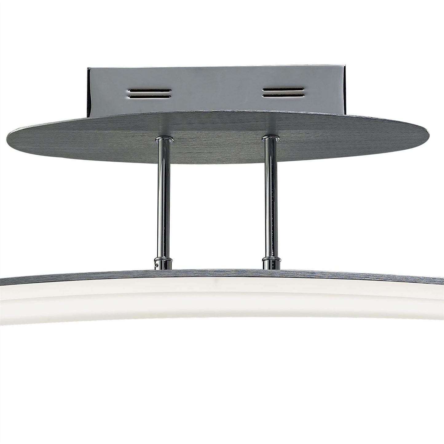 Mantra M4083 Hemisferic Linear Semi Ceiling 20W LED 70cm Bar 3000K, 1800lm, Satin Aluminium/Frosted Acrylic, 3yrs Warranty - M4083 Ceiling