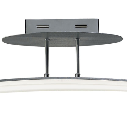 Mantra M4083 Hemisferic Linear Semi Ceiling 20W LED 70cm Bar 3000K, 1800lm, Satin Aluminium/Frosted Acrylic, 3yrs Warranty - M4083 Ceiling