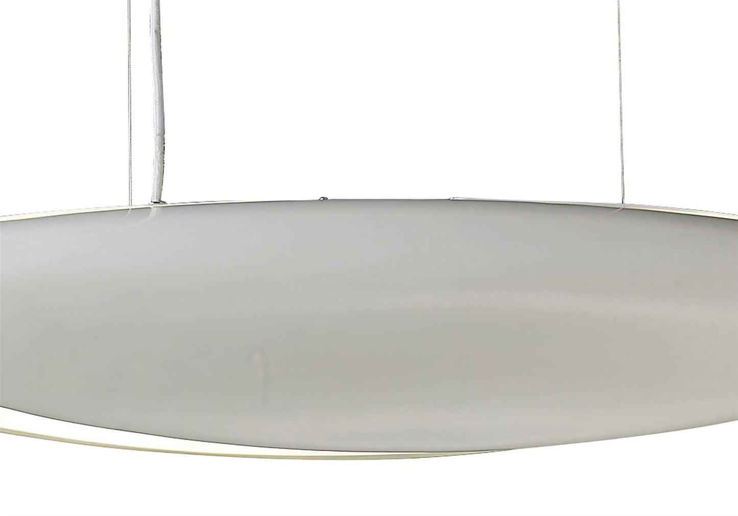 Mantra Pasion Rectangular Pendant 6 Light E27, Gloss White/White Acrylic/Polished Chrome, CFL Lamps INCLUDED
