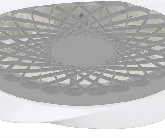 Boreal 62cm 70W LED Dimmable Ceiling Light With Built-In 35W DC Reversible Fan, Silver Finish C/W Remote Control, 4200lm
