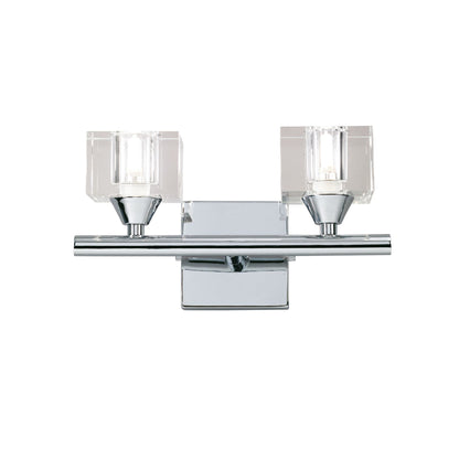 Mantra (0004 030) Cuadrax Wall Light Switched 2 Light G9, Polished Chrome