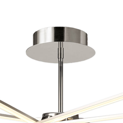 Mantra Star LED Star Semi Flush, 42W LED, 3000K, 3700lm, Silver/Frosted Acrylic/Polishde Chrome, 3yrs Warranty Ceiling