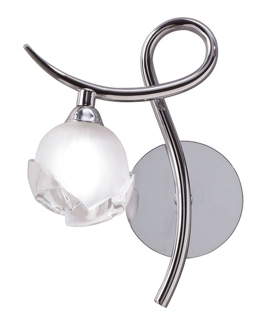 Mantra Fragma Wall Light Left Switched 1 Light G9, Polished Chrome