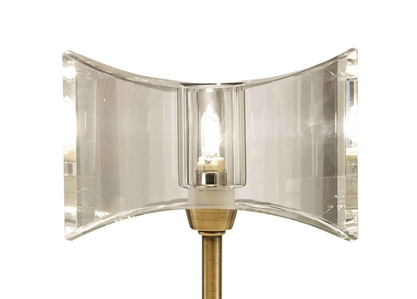 Mantra Kromo Table Lamp 1 Light G9 Sraight Frame, Antique Brass