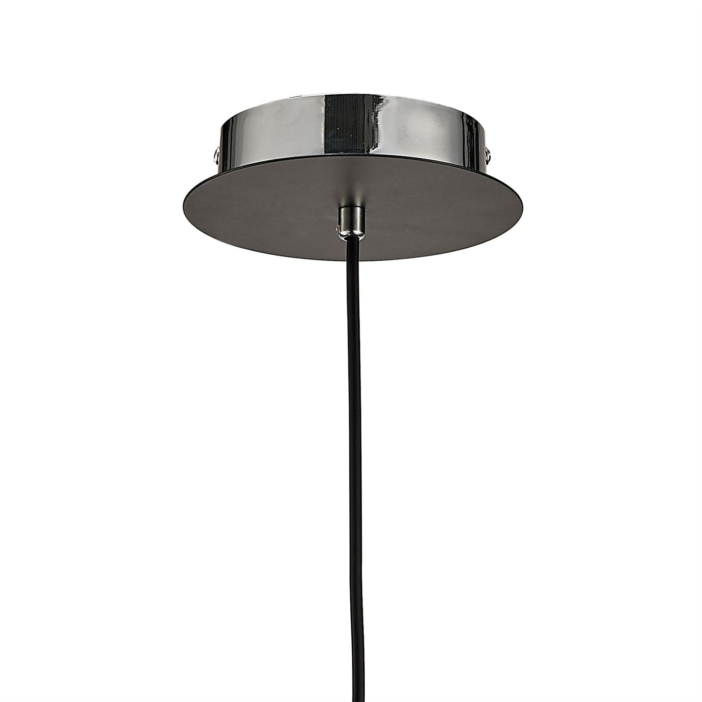 Diyas Salvio 16.5cm Ceramic Square Sculpture  1 x 3W LED 4200K Chrome/Black, 3yrs Warranty Ceiling Pendant Light Fitting