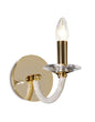 Diyas Elena Wall Light Switched 1 Light E14 Gold/Crystal
