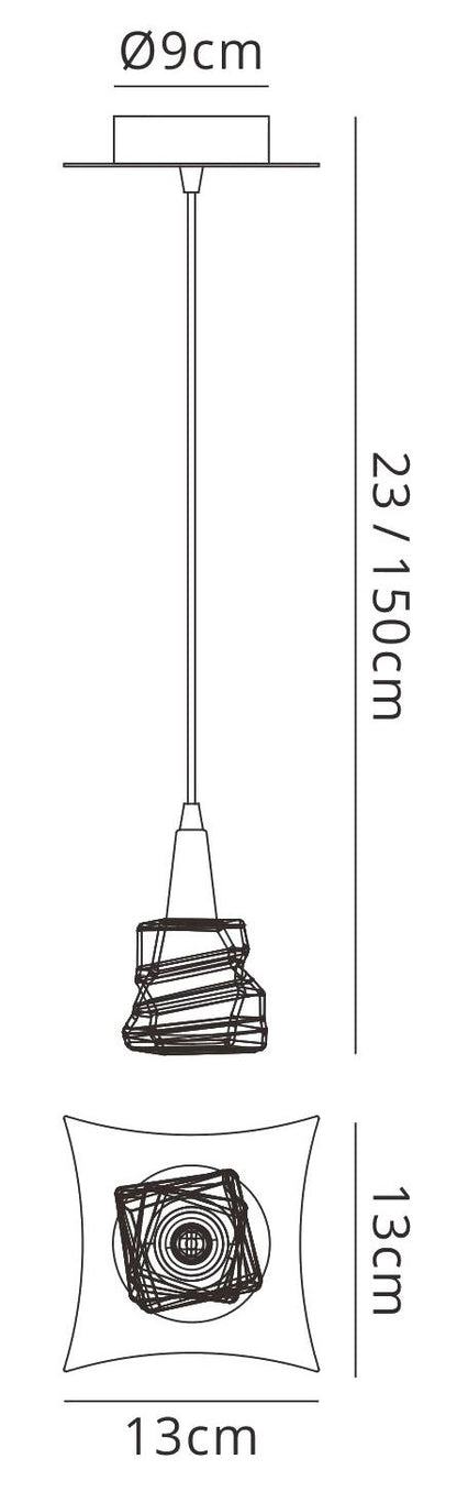 Mantra M3754 Iku Pendant 1 Light G9, Satin Nickel