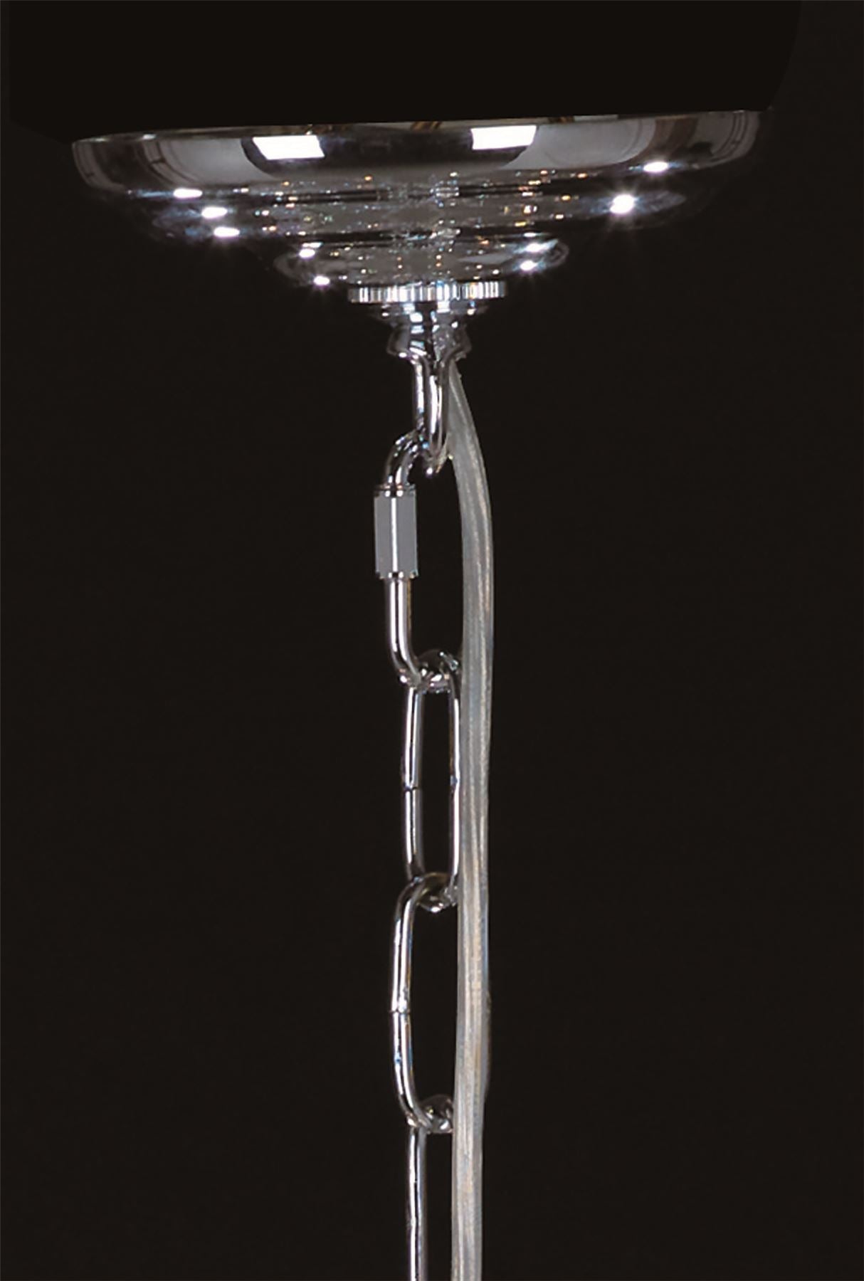 Diyas Amora 72cm  8 Light E14 Polished Chrome/Crystal Ceiling Pendant Light Fitting