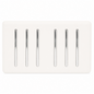 Trendi 6 Gang 2 Way Rocker Double Plate Tactile Light Switch Matt White - ART-SS66WH