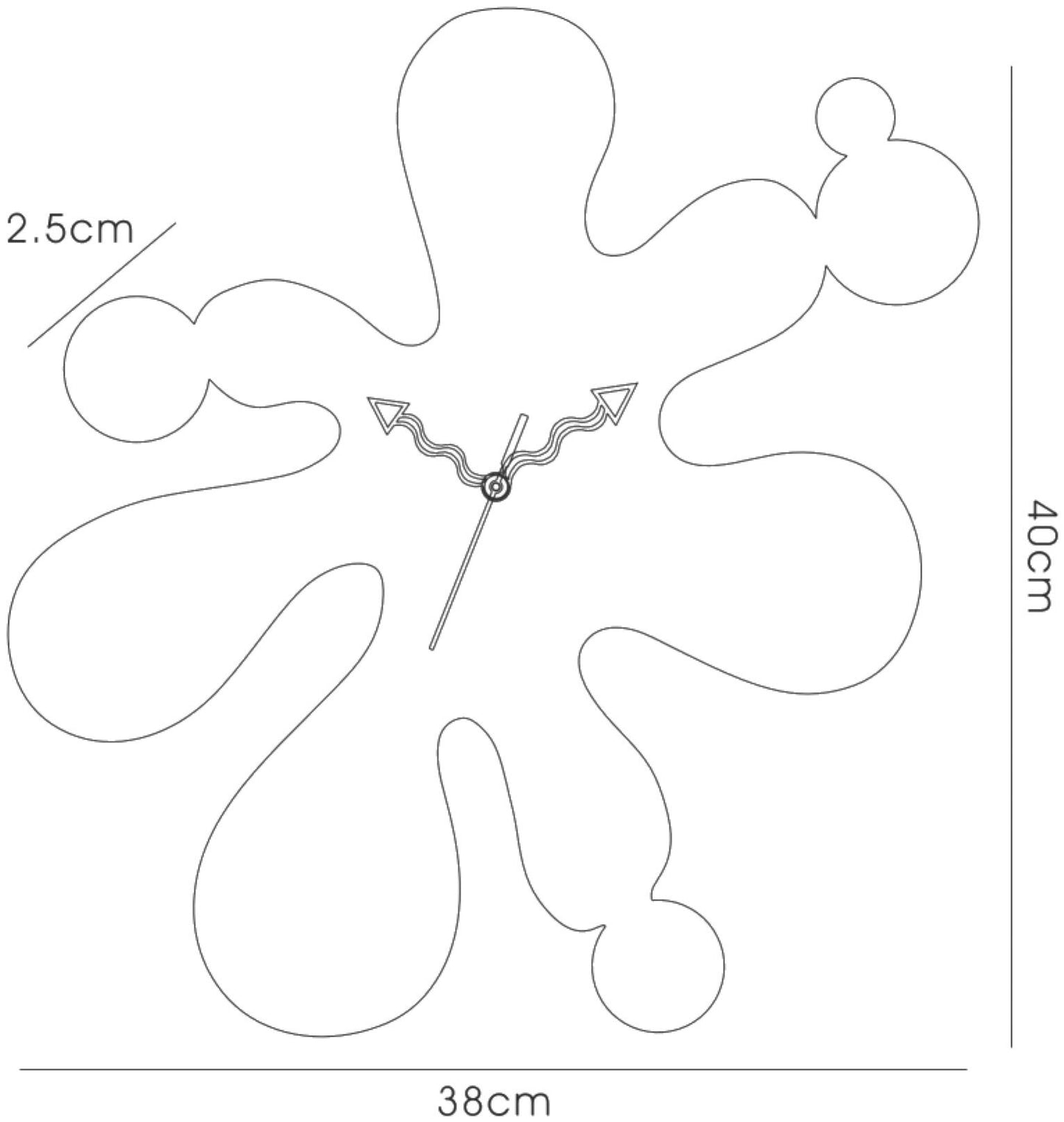 Diyas Home (DH) Infinity Splat Clock Red Wall