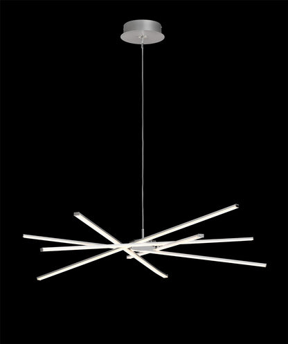 Mantra M5911 Star LED Pendant 100cm Round 60W 3000K, 4800lm, Dimmable Silver/Frosted Acrylic/Polished Chrome, 3yrs Warranty