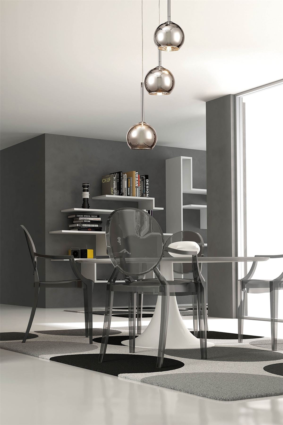 Deco Regina Pendant 3 Light G9 Polished Chrome/Chrome Plated Glass