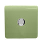 Trendi 1 Gang 2 Way 150w LED Dimmer Screwless 10 Amp Wall Light Switch in Moss Green - ART-LDM150WMG