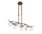 Mantra M1821 Loop Rectangular Telescopic Semi Flush Convertible 6 Light G9 ECO, Antique Brass