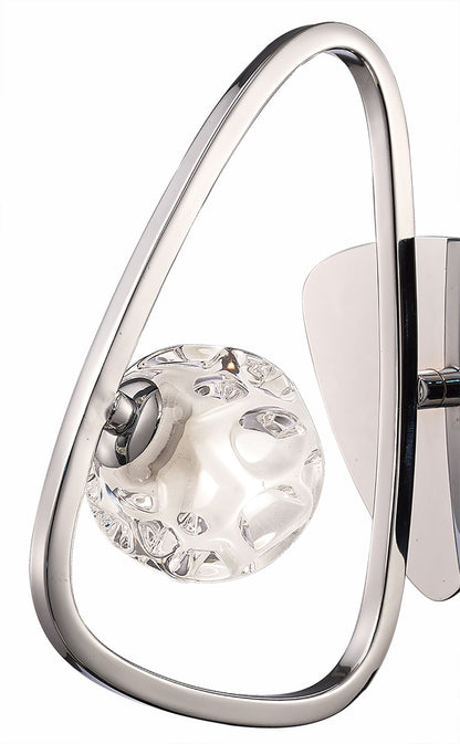 Mantra Lux Switched Wall Light 1 Light G9, Polished Chrome