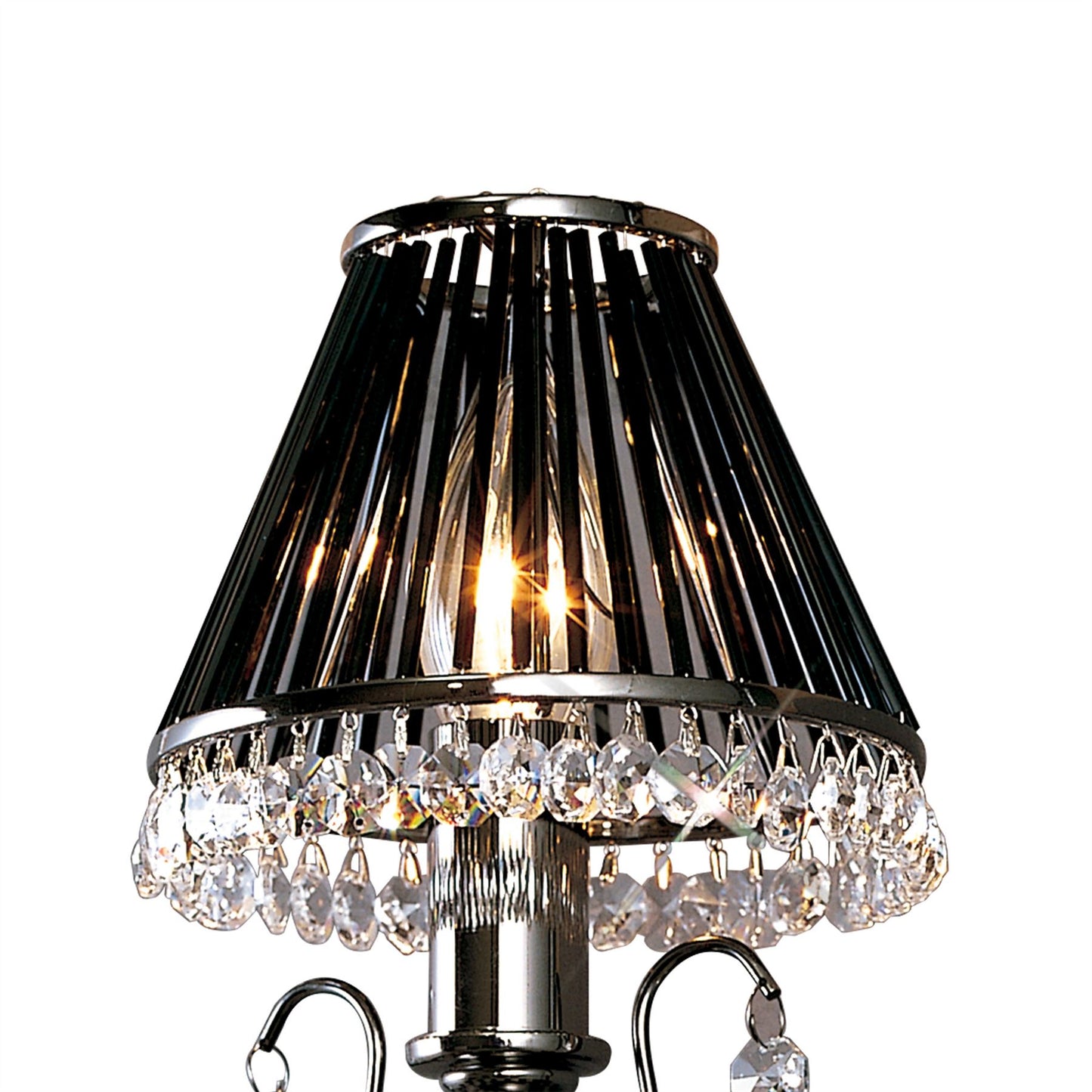 Diyas Pescara Wall Light 1 Light E14 Black Chrome/Crystal