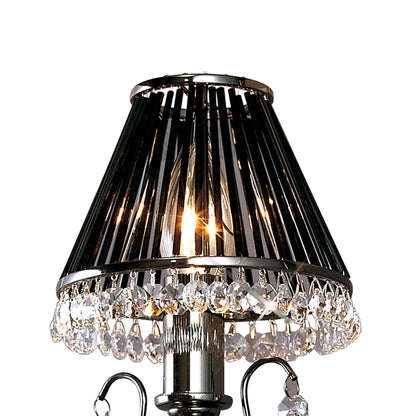 Diyas Pescara Wall Light 1 Light E14 Black Chrome/Crystal