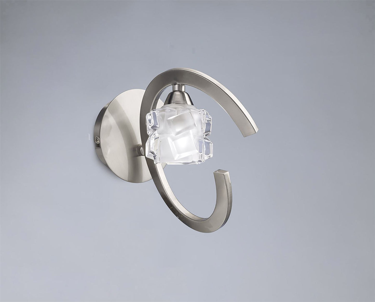 Mantra Ice Wall Light Switched 1 Light G9 ECO, Satin Nickel