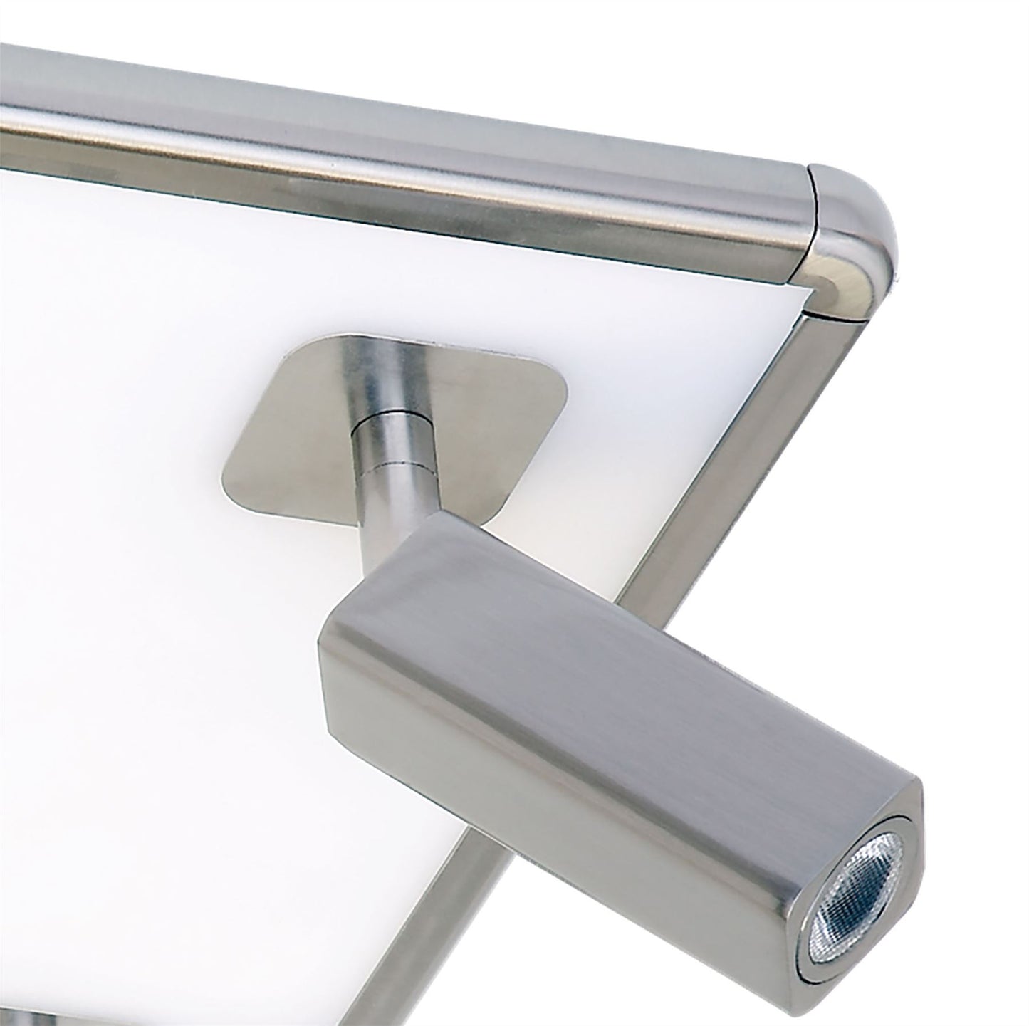 Mantra M5250 Ibiza Ceiling Light 4 Head with Backlit Light 40W LED Square Satin Nickel 4000K, 3000lm,, 3yrs Warranty