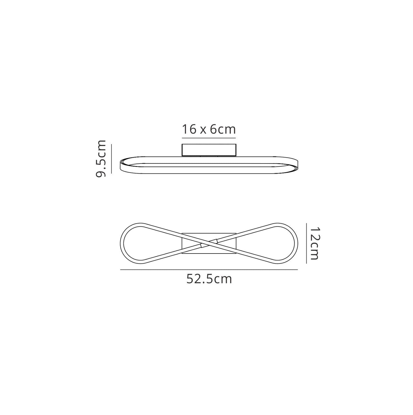 Mantra M5983 Bucle Wall Light 20W LED 3000K, 1750lm, Polished Chrome/White/Frosted Acrylic, 3yrs Warranty