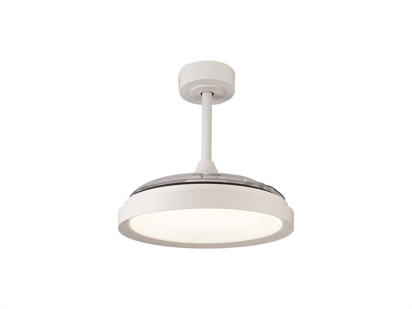 Mistral Mini 45cm 40W LED Dimmable Ceiling Light With Built-In 28W DC Fan, 2700-5000K Remote Control, 2500lm, White, 5yrs Warranty