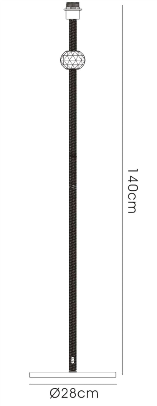 Diyas Elena Floor Lamp WITHOUT SHADE 1 Light E27 Gold/Crystal