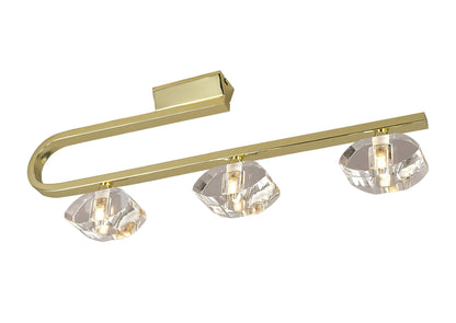 Mantra Alfa Linear Bar 3 Light G9, Polished Brass