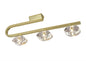 Mantra Alfa Linear Bar 3 Light G9, Polished Brass