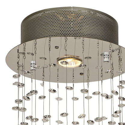 Diyas Colorado 25cm  Single-Spiral 1 Light GU10 Polished Chrome/Crystal Ceiling Pendant Light Fitting