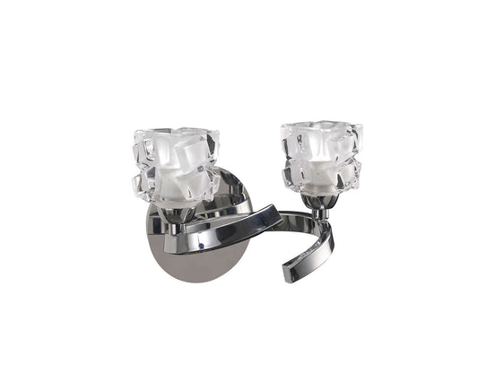 Mantra Ice Wall Light Switched 2 Light G9 ECO, Polished Chrome
