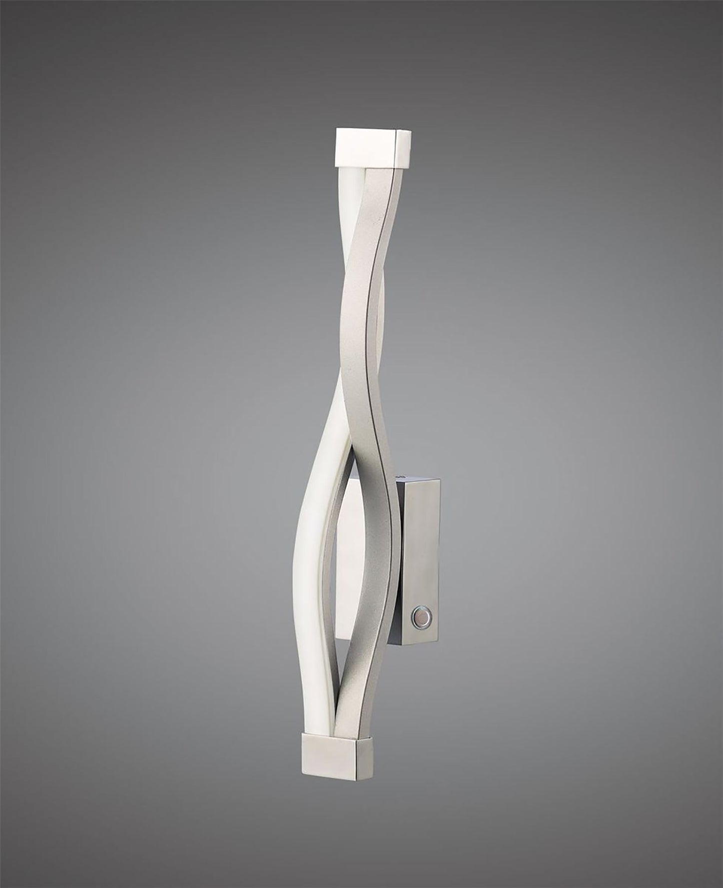 Mantra Sahara Wall Light 6W LED 3000K, 420lm, Dimmable Silver/Frosted Acrylic/Polished Chrome, 3yrs Warranty