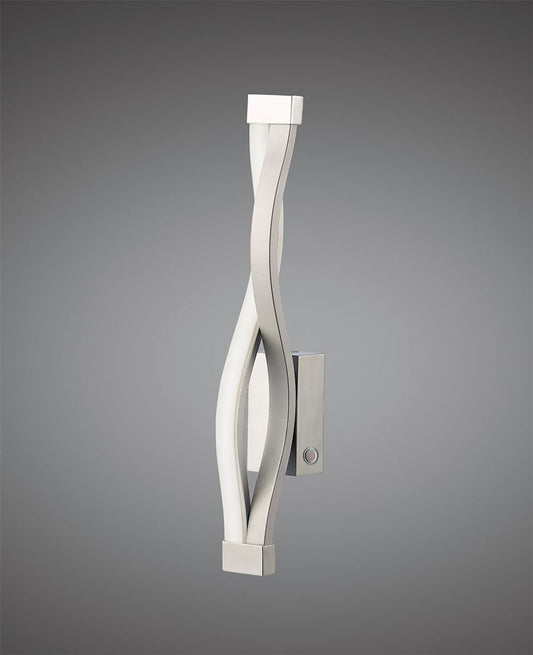Mantra Sahara Wall Light 6W LED 3000K, 420lm, Dimmable Silver/Frosted Acrylic/Polished Chrome, 3yrs Warranty