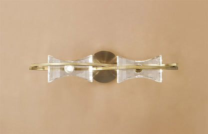 Mantra Kromo Wall Light Switched 2 Light G9, Antique Brass