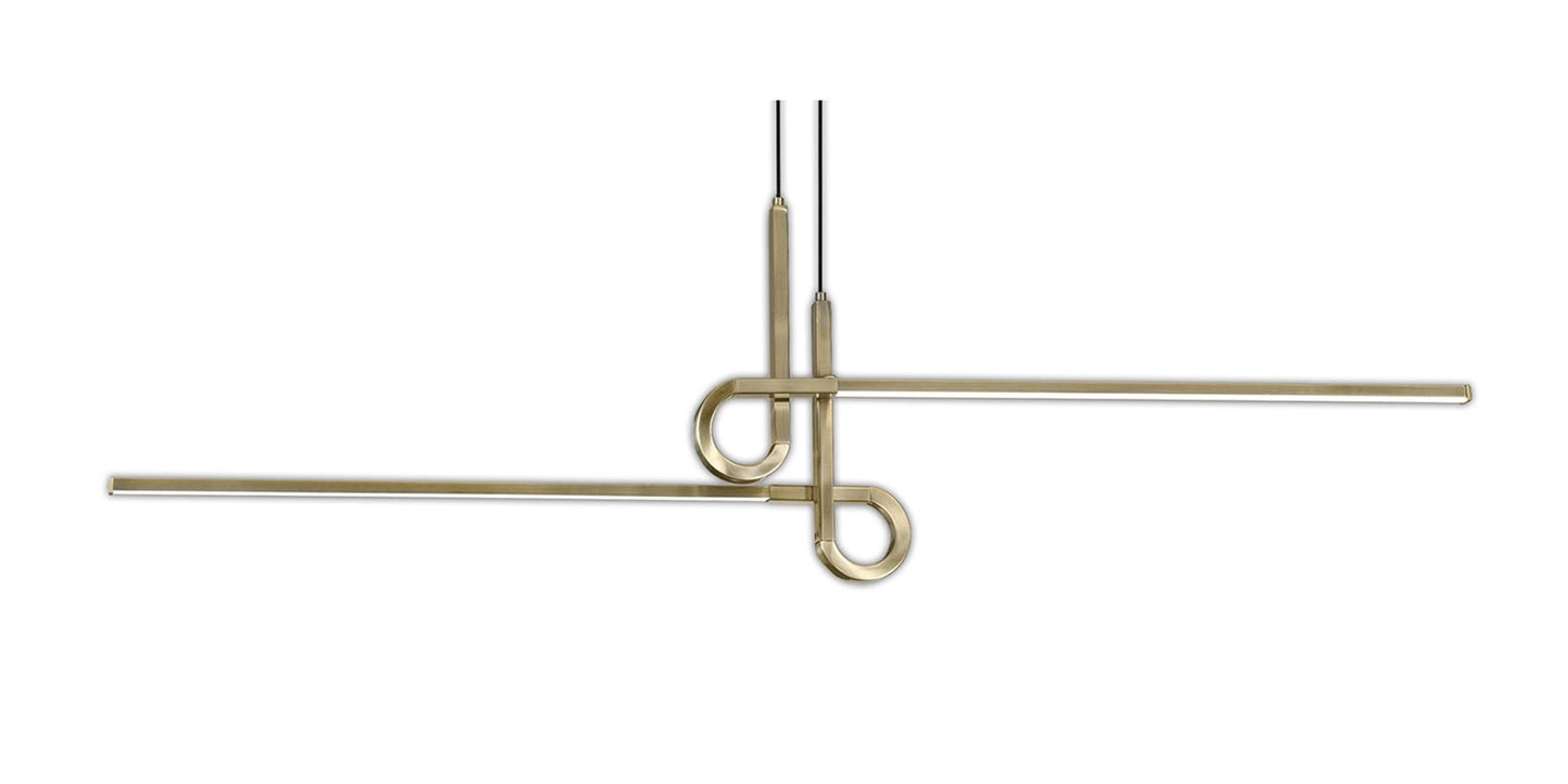 Mantra M6122 Cinto Pendant 24W LED, 3000K, 1950lm, Antique Brass, 3yrs Warranty