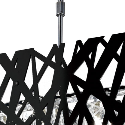 Mantra Tokio Rectangular Telescopic 10 Light G9 Polished Chrome/Black