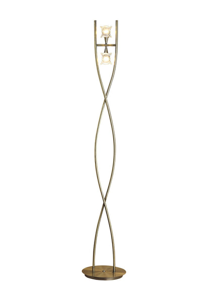 Mantra Rosa Del Desierto Floor Lamp 2 Light G9, Antique Brass, NOT LED/CFL Compatible