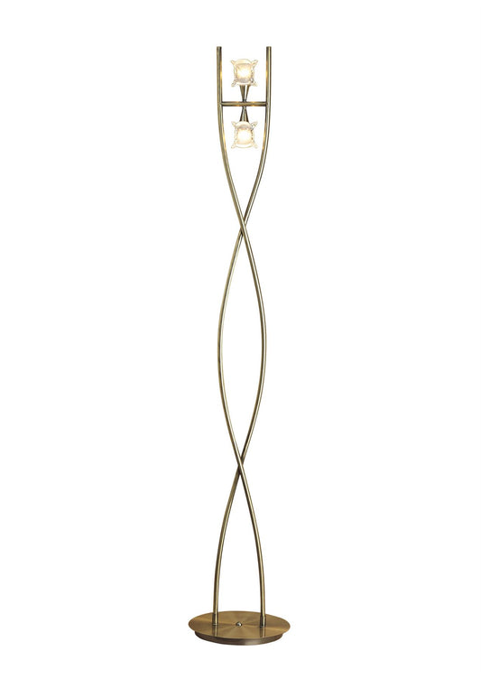Mantra Rosa Del Desierto Floor Lamp 2 Light G9, Antique Brass, NOT LED/CFL Compatible