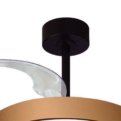 Niseko Fan M 49cm 50W LED Dimmable Ceiling Light With Built-In 30W DC Fan, 2700-5000K Remote Control, 5500lm, Gold/Black, 5yrs Warranty