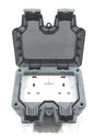 illucio 2 Gang 13 Amp Weatherproof Outdoor Switched Plug Socket