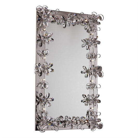 Diyas Home Aviance Illuminated Mirror Switched 12 Light G4 Pol.Chrome/Crystal (Pallet Shipment Only), NOT LED/CFL Compatible Item Weight: 18.0kg