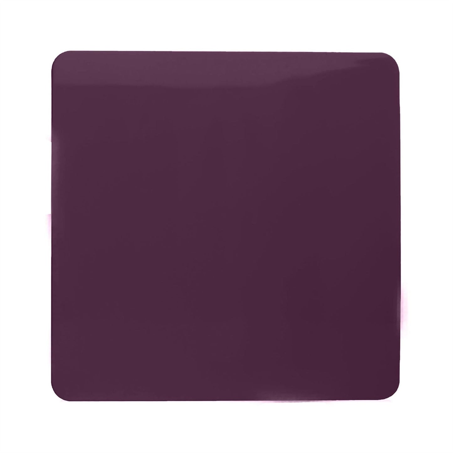 Trendi Artistic Modern Glossy Tactile Single Blanking Plate Plum