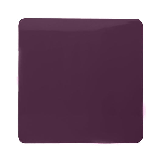Trendi Artistic Modern Glossy Tactile Single Blanking Plate Plum