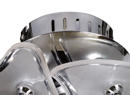 Mantra Otto Ceiling/Wall 3 Light G4 Round, Polished Chrome/Frosted Glass, NOT LED/CFL Compatible