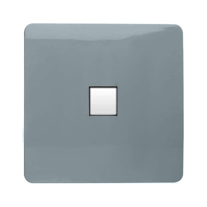 Trendi Switch 1 Gang RJ45 Cat 6 Modern Designer PC Ethernet Socket in Cool Grey