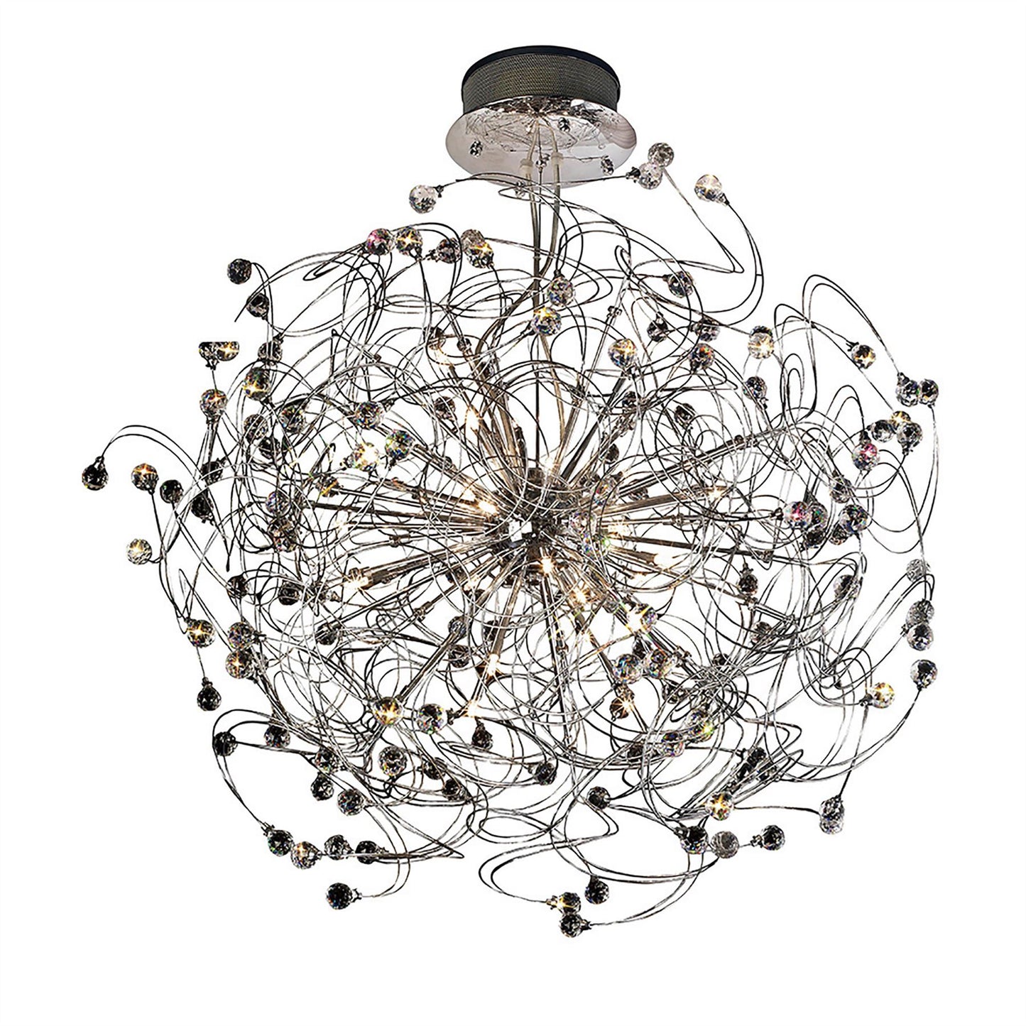 Diyas Messe 96cm  24 Light G4 Polished Chrome/Crystal, NOT LED/CFL Compatible Item Weight: 15.3kg Ceiling Pendant Light Fitting